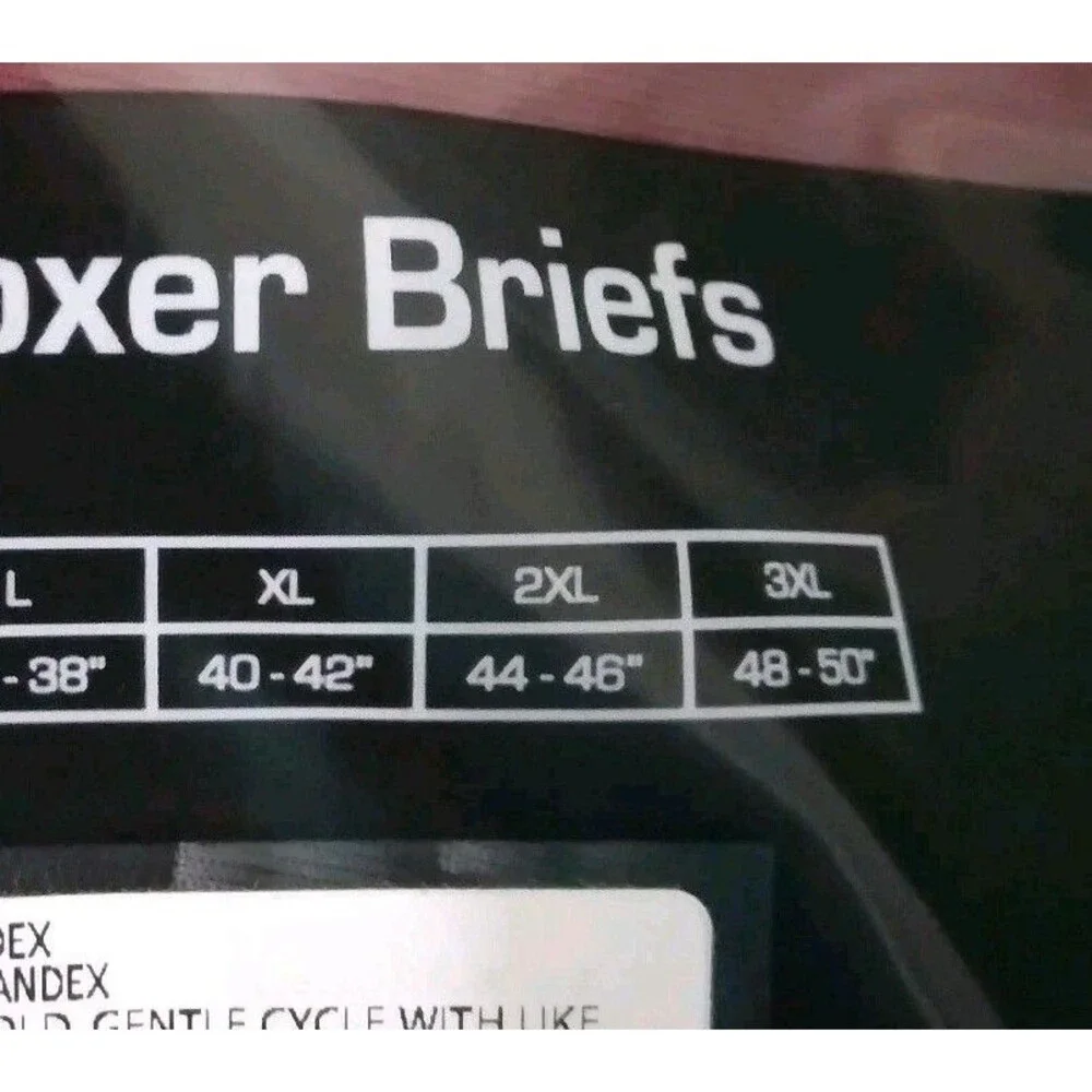 Mens Underwear 3XL 48 50 Boxer Briefs 6 pack Large Big Stretch DriWorks Athletic